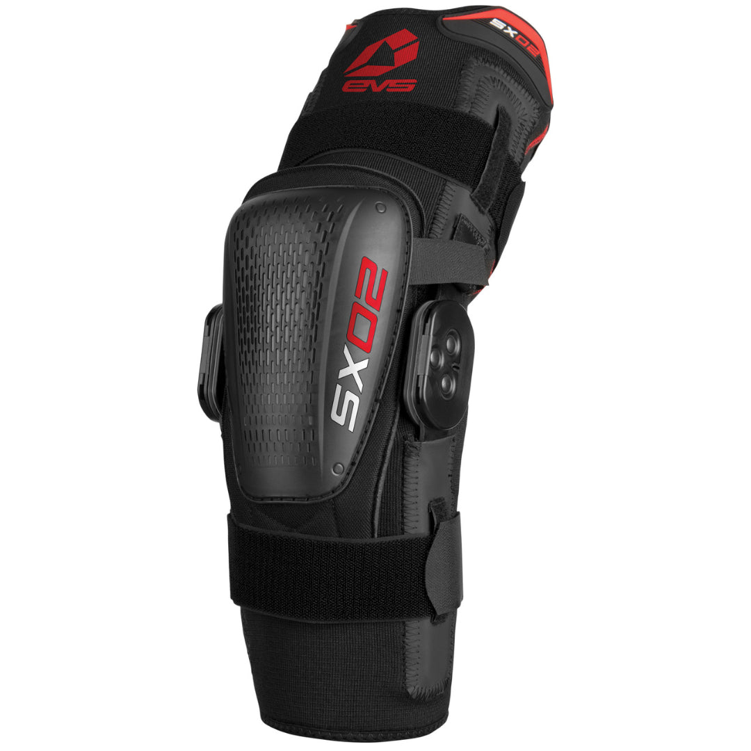 EVS SX02 Knee Brace Adult Black/Red Each