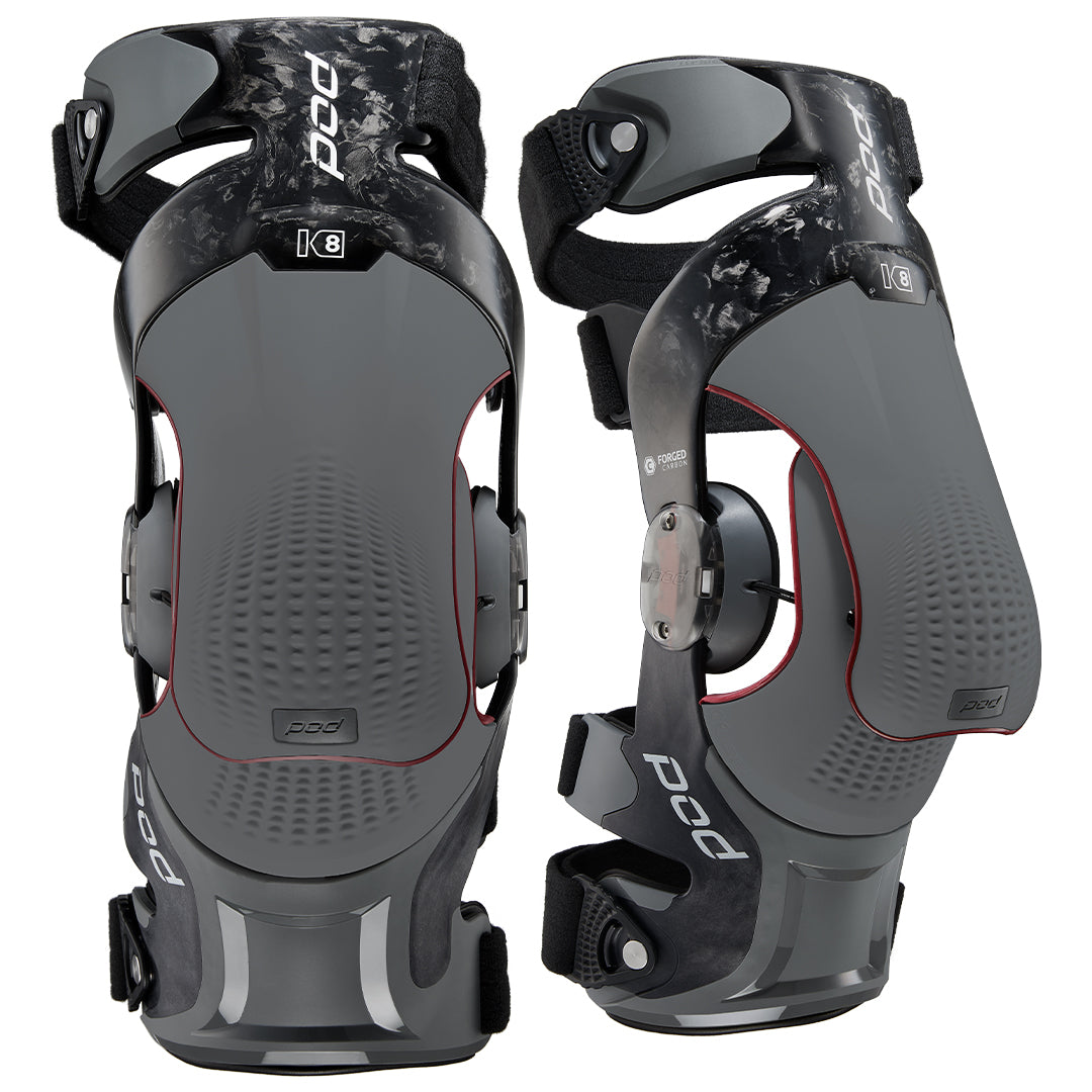 POD K8 3.0 Knee Brace Pair Carbon Black/Grey