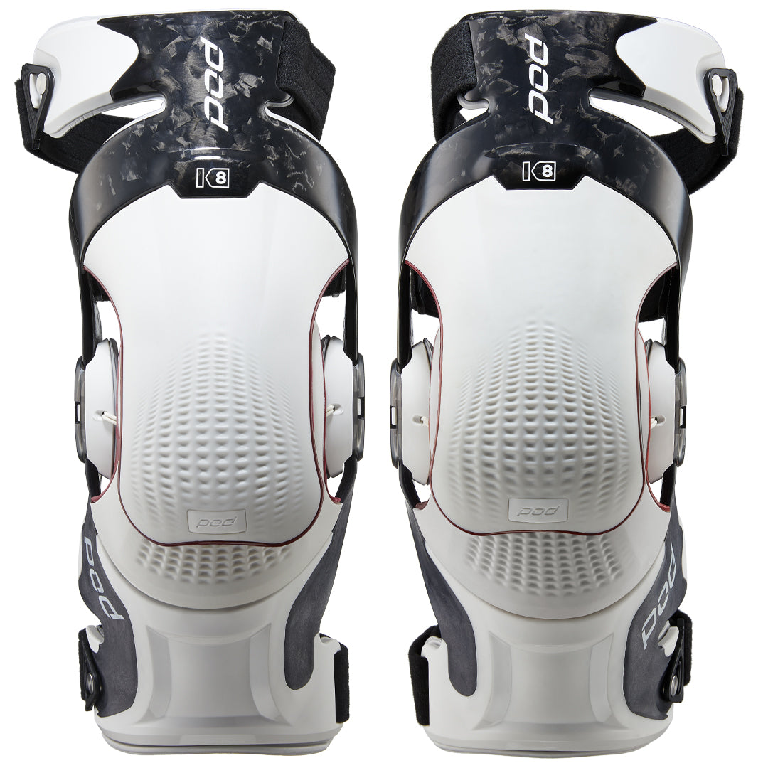 POD K8 3.0 Knee Brace Pair Carbon Black/White