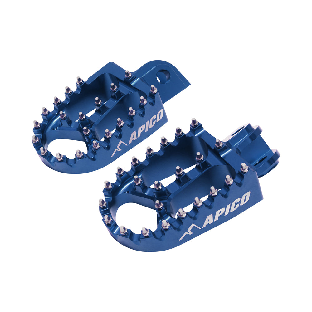 Apico Extreme Foot Pegs YAMAHA PW50 81-22, PW80 83-06, DT100-175 73-75 Blue