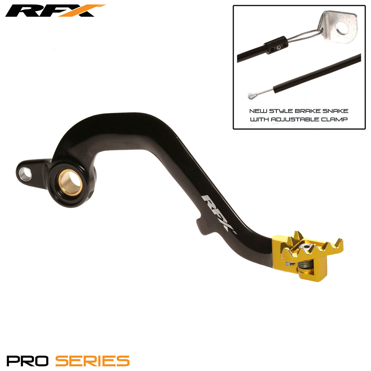 RFX Pro FT Rear Brake Lever Suzuki RM125 01-08 Black/Yellow