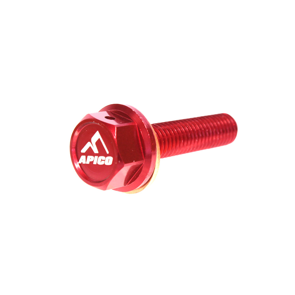 Apico Magnetic Sump Bolt HONDA CRF450R 02-08, CRF450X 05-17 Red