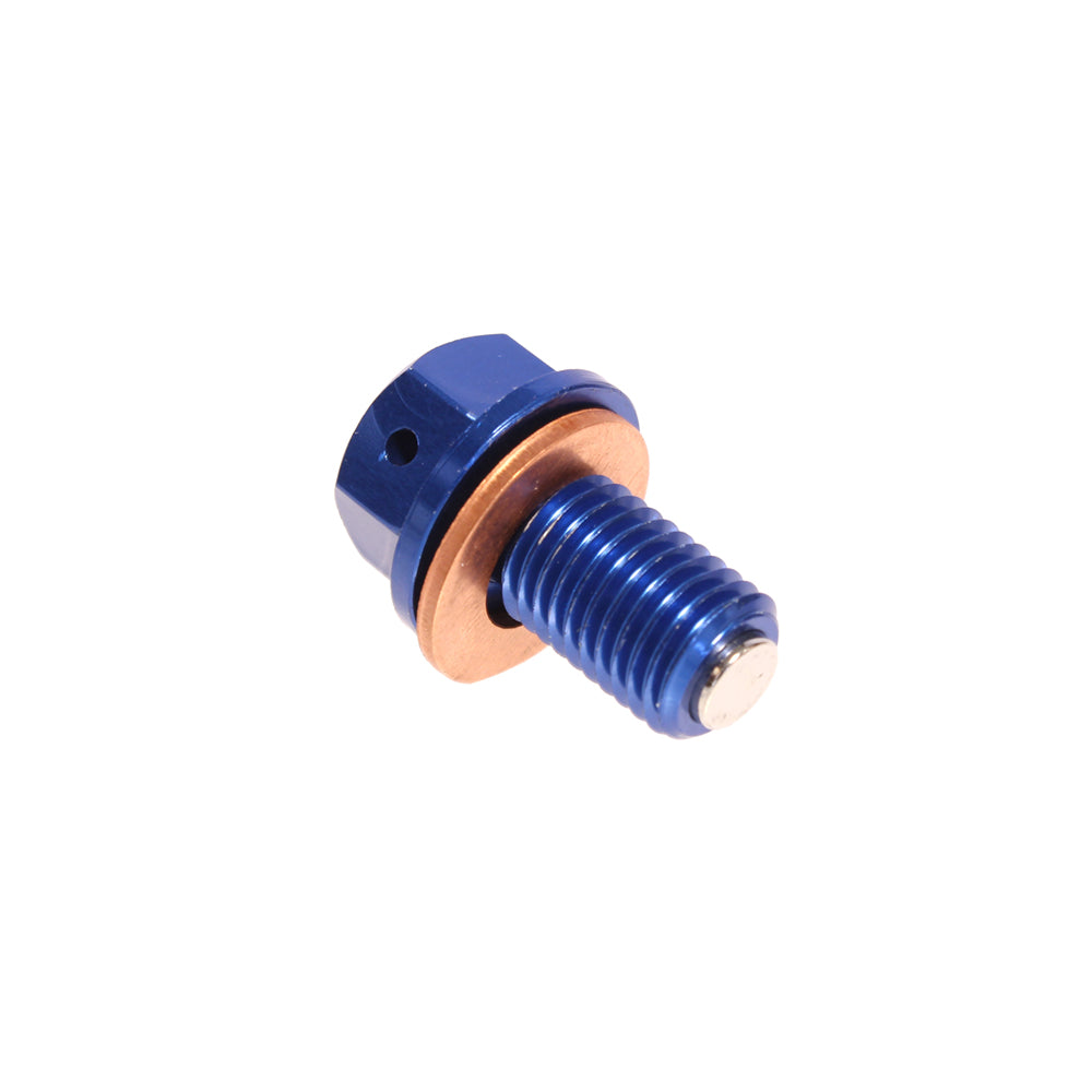 Apico Magnetic Sump Bolt YAMAHA YZ125 05-23, YZ/WR250F 01-23, YZ/WR450F 03-23 Blue