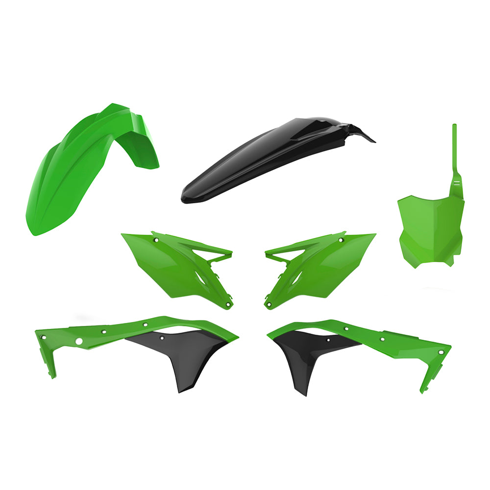 Polisport Plastic Kit KAWASAKI KX250F 17-20 Green/Black